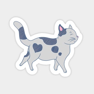 Cute Grey Cat Sticker